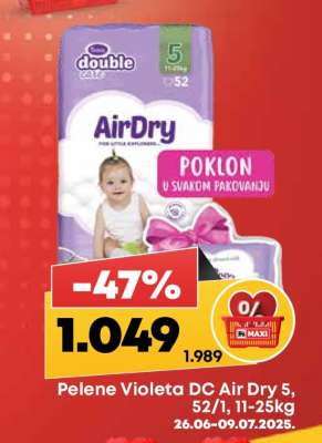 Pelene Violeta DC Air Dry, 5 52/1 11-25kg