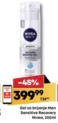 Gel za brijanje Men Sensitive Recovery Nivea, 200ml