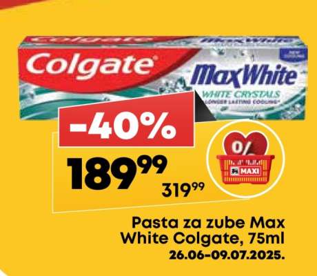 Pasta za zube Max White Colgate, 75ml