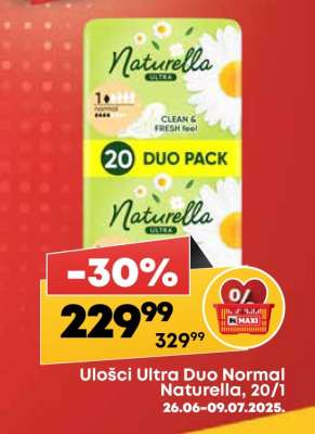 Ulošci Ultra Duo Normal Naturella 20/1