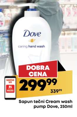Sapun tečni Cream wash pump Dove 250ml