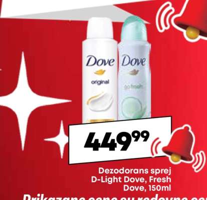 Dezodorans sprej D-Light Dove, Fresh Dove, 150ml