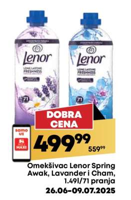 Omekšivac Lenor Spring Awak, Lavander i Cham, 1.49l/71 pranja