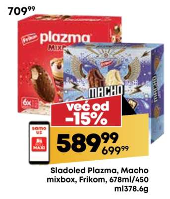 Sladoled Plazma, Macho mixbox, Frikom, 678ml/450ml 378.6g