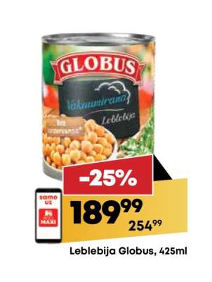 Leblebija Globus, 425ml