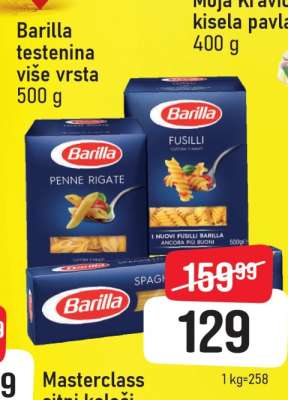 Barilla testenina vise vrsta