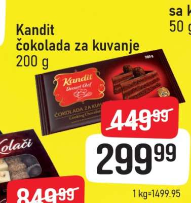 KANDIT ČOKOLADA za kuvanje