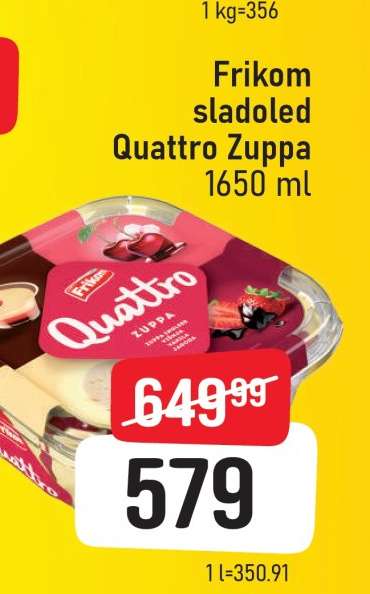Frikom sladoled Quattro Zuppa 1650 ml