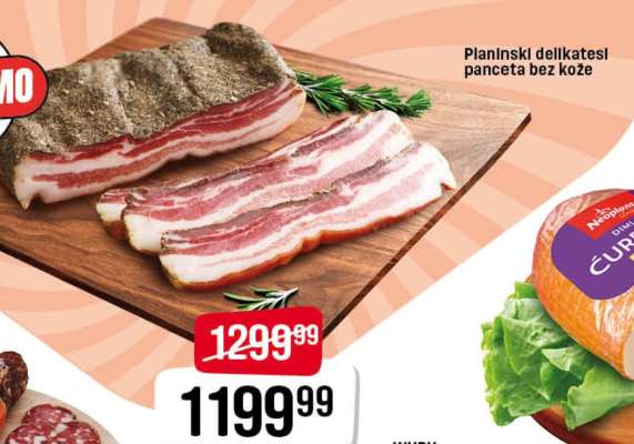 Planinski delikatesi pančeta bez kože