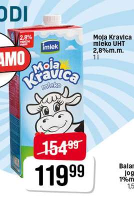 Moja Kravica mleko UHT 2,8 % m.m.