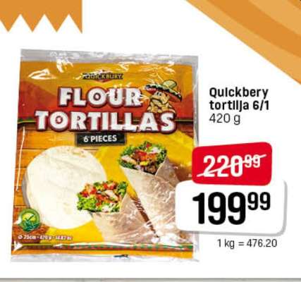 Quickbery tortilla 6/1