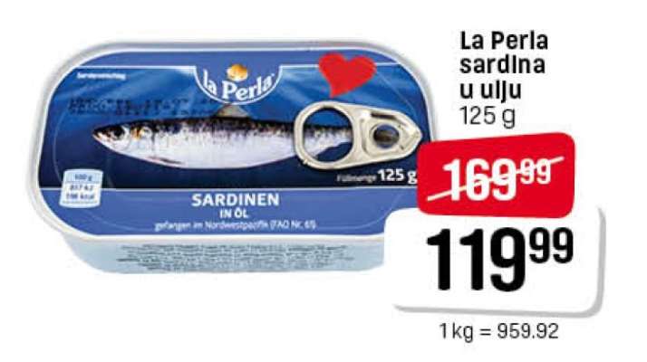 La Perla sardina u ulju 125 g