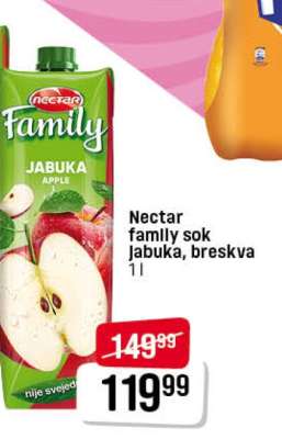 Nectar family sok Jabuka , breskva