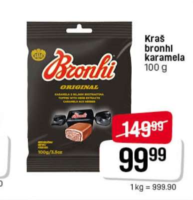 Kraš Bronhi Karamela 100 g