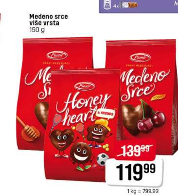 Medeno srce više vrsta