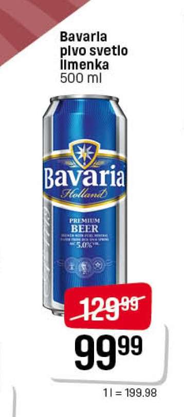 Bavaria svetlo pivo limenka 500 ml