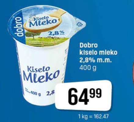 Dobro kiselo mleko 2,8% m.m.