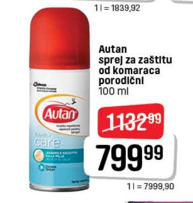 Autan sprej za zaštitu od komaraca porodični