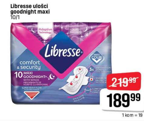 Libresse ulošci goodnight maxi