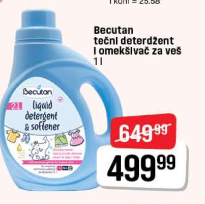 Becutan tečni deterdžent i omekšivač za veš