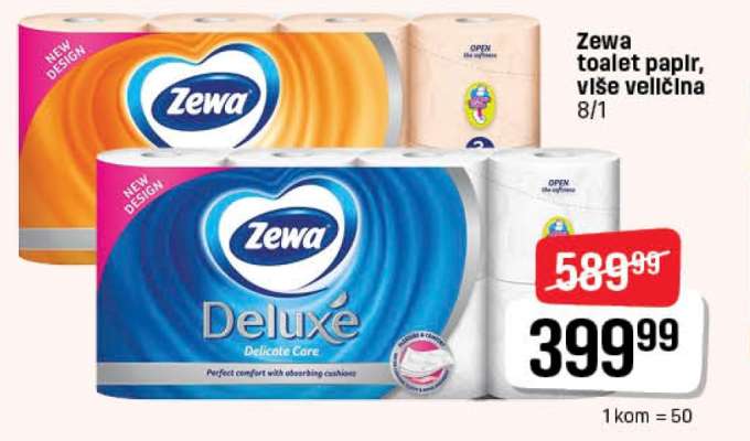 Zewa toaleta papír, více velikostí 8/1