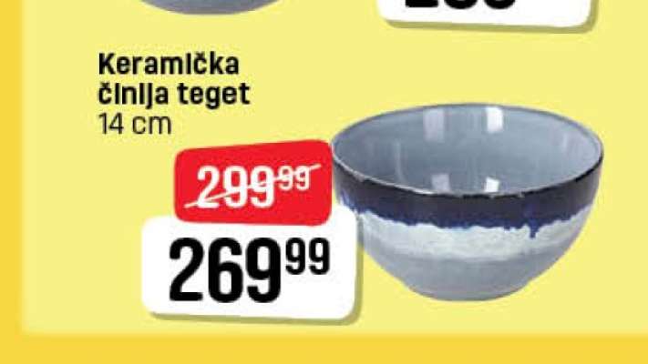 Keramička činija teget
