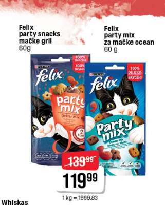 Felix party snacks mačke grill