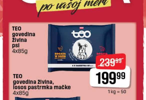 TEO govedina živilna psi
