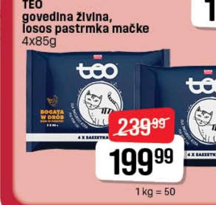 TEO govedina žilvna, losos pastrmka mačke