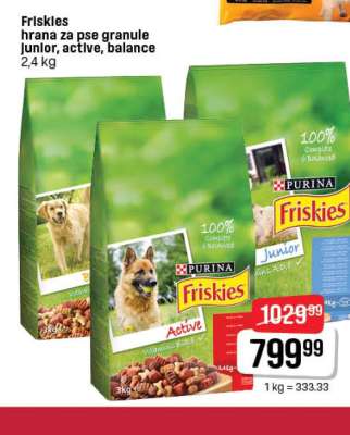 Friskies hrana za pse granule Junior, Active, Balance