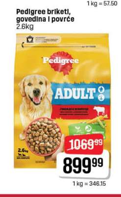 Pedigree briketi, govedina i povrće