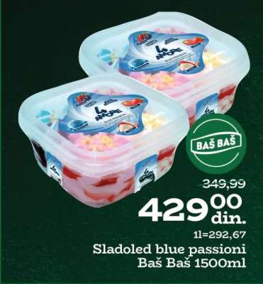 Sladoled blue passioni