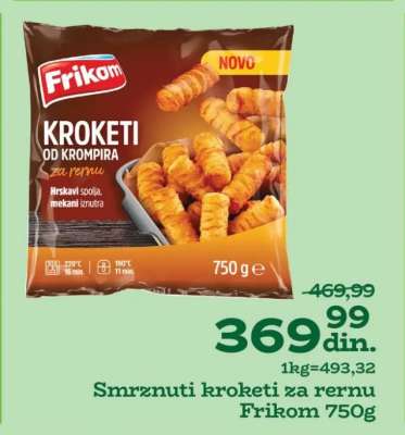Smrznuti kroketi za rernu Frikom 750g
