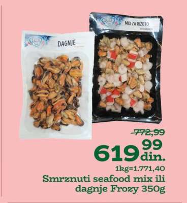 Smrznuti seafood mix ili dagnje Frozy 350g