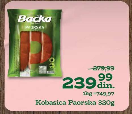Kobasica paorska 320g