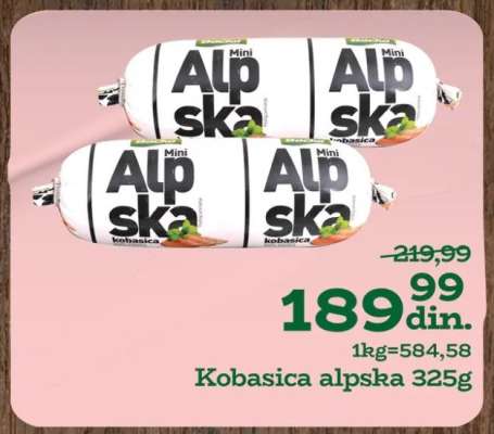 Kobasica alpska 325g