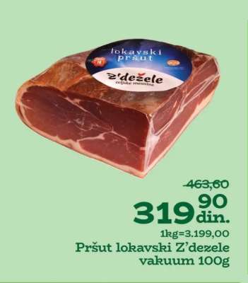 Pršut Lokavski Z'dezele vakuum 100g