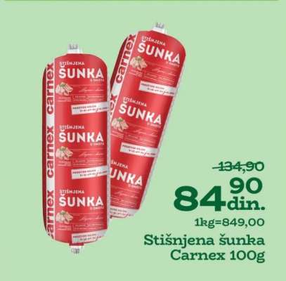 STIŠNJENA ŠUNKA Carnex 100g