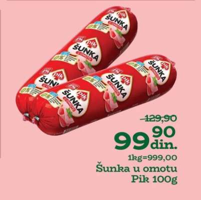 Šunka u omotu Pik 100g