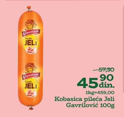 Kobasica pileća Jeli Gavrilović 100g