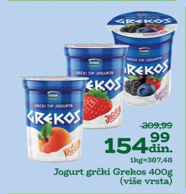 Jogurt grčki Grekos 400g