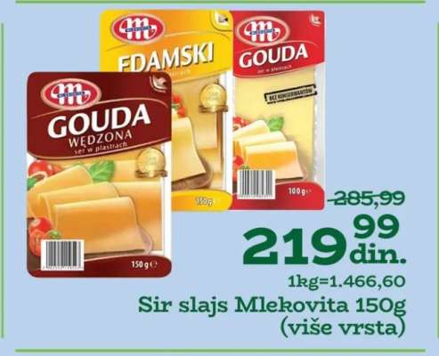 Sir slajs Mlekovita 150g