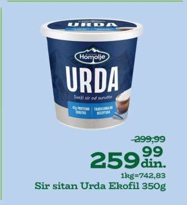 Sir sitan urda Ekofil 350g
