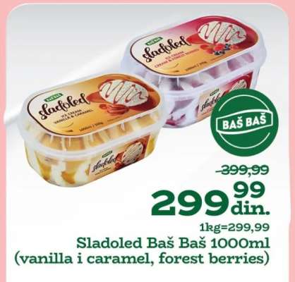 Sladoled Baš Baš 1000ml