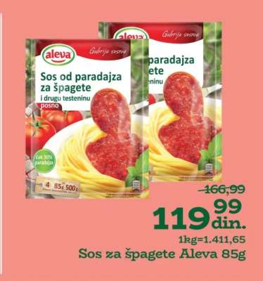 Sos za špagete Aleva 85g
