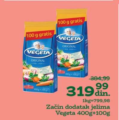 Vegeta 400g+100g
