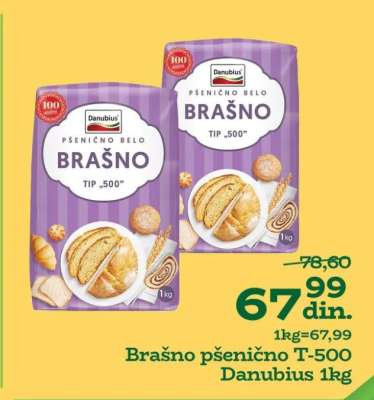 Brašno pšenično T-500 Danubius 1kg