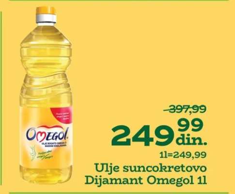 Ulje suncokretovo Dijamant Omegol 1l