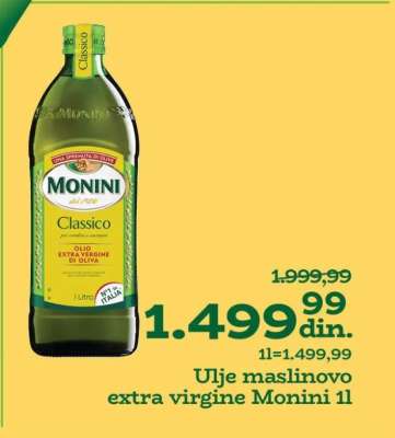 Ulje maslinovo extra virgine Monini 1l