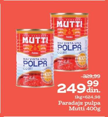 Paradajz pulpa Mutti, 400g